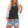 Women's Casual Colorblock Long Sleeve T-shirt Top