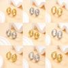 18K Gold Plated Titanium Steel Earrings for Women: High-End Luxury European & American Style Ear Cuffs