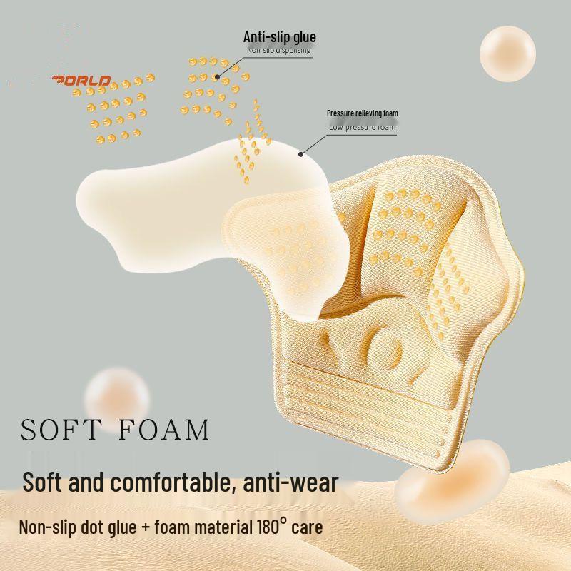 Anti-Slip Heel Stickers for Loafers & Leather Shoes - Half-Size Insole & Size Reducer Cushion for Loose Shoes