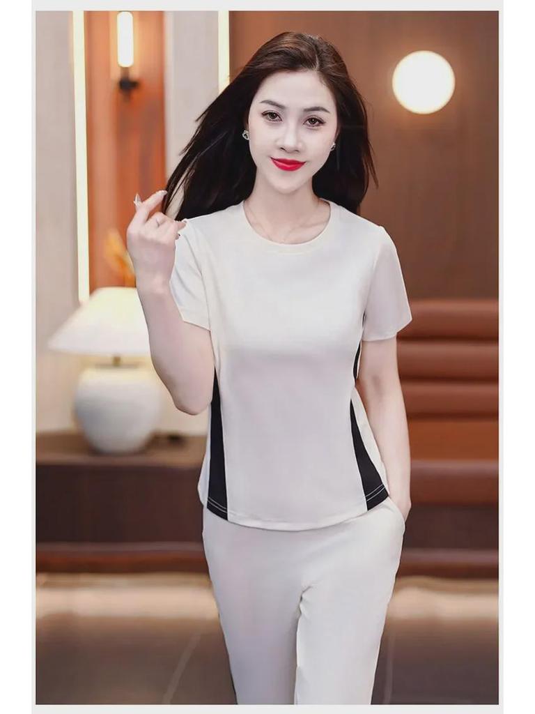 Women's Summer 2024 Square Dance Fashion Two-Piece Suit