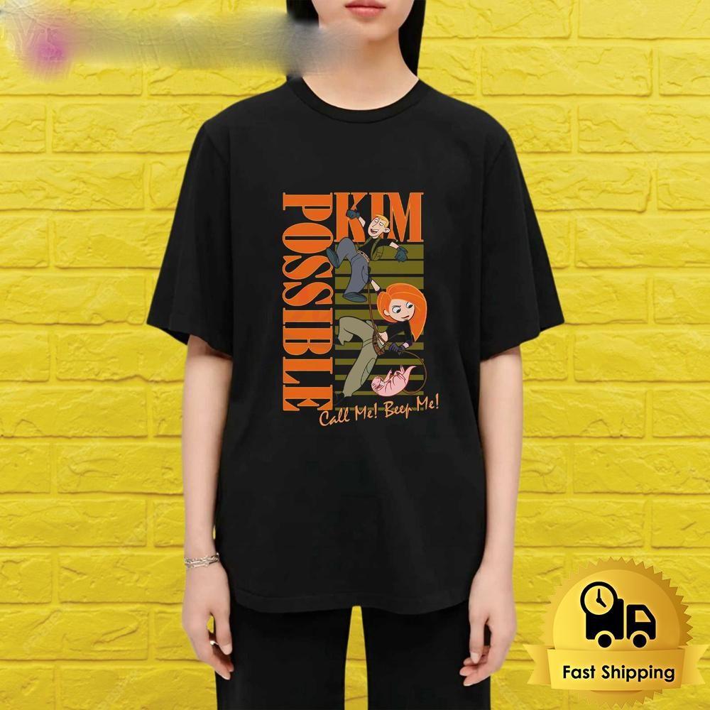 Kim Possible Call Me Beep Me Retro Graphic Shirt Size S-4XL M