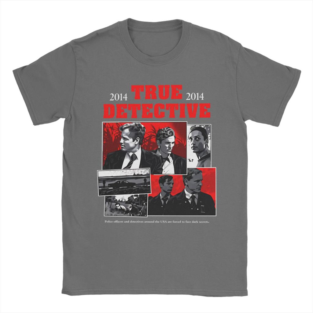 True Detective Rust Cohle Marty Hart Tričko Letní Dospělý Čistá Bavlna Kulatý Výstřih 4XL 5XL 6XL Oblečení Krátký Rukáv Tričko