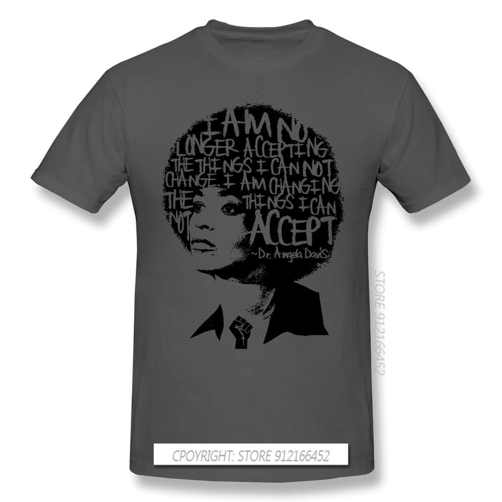 ANGELA DAVIS LO DIJO MEJOR Camisetas Negras de Manga Corta Novedad para Hombre Black Lives Matter Anonymous Ropa de George Floyd