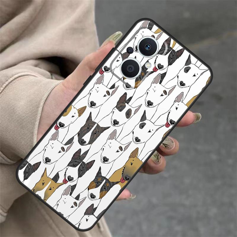 English Bull Terrier Dog Case For OPPO Reno 7 8 Lite 10 11 12 13 14 Pro 8T 12F 13F 14F OPPO Find X8 X6 X9 Pro Cover