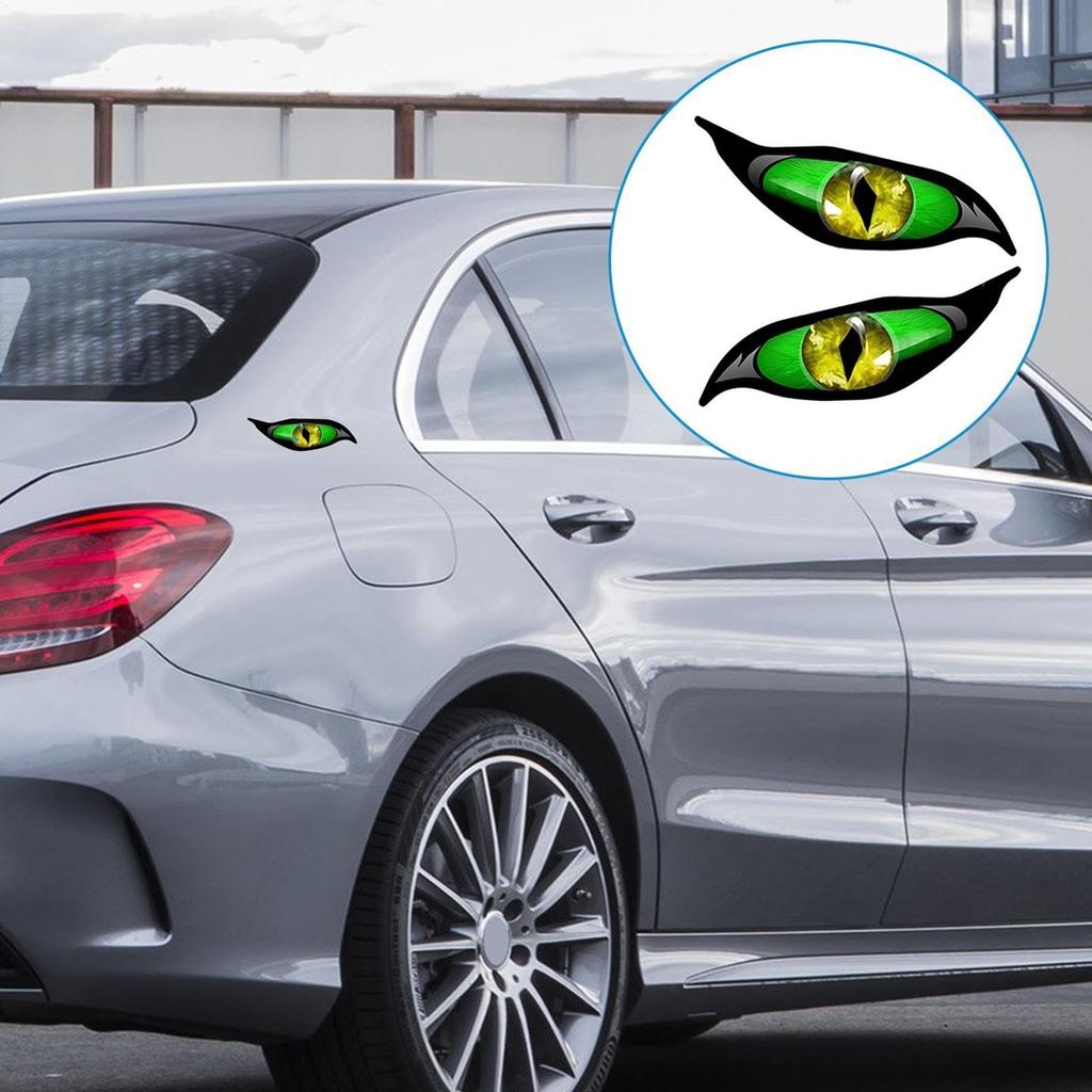 Cat Eye Decal, Car Scary Mirror Reflective Eye Decal, Scary Eyes for Car Side