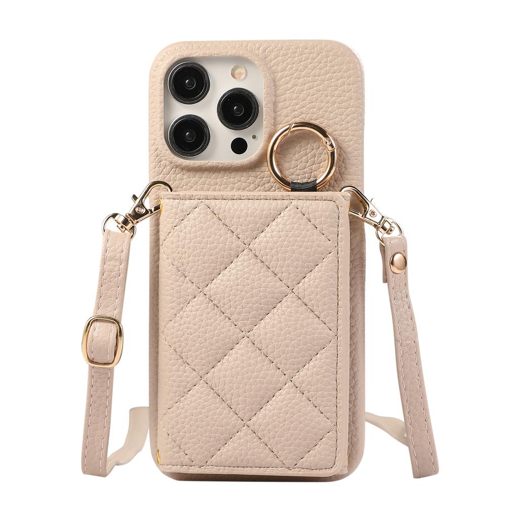 Crossbody Triple Fold Cards Solt Ring Holder Wallet Leather Case For iPhone 16 Pro Max 15 Plus 14 13 12 11 7 8 SE 2022 Bag Cover