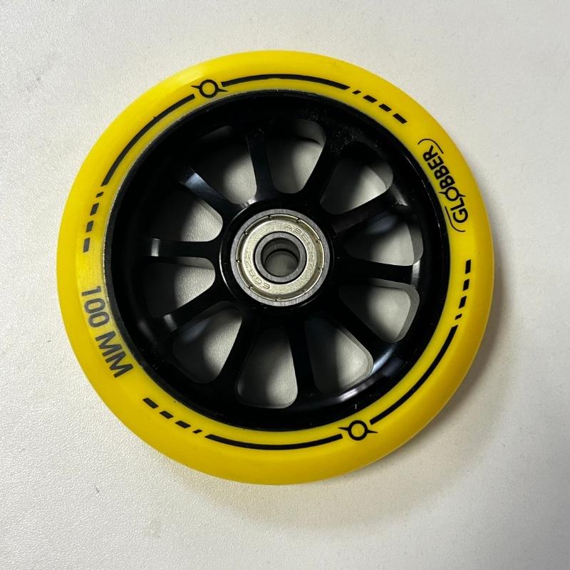 100mm Scooter Wheels Replacement with Bearings Aluminum Wear-Resistant PU Stunt Scooter Parts Kick Scooter Accessories 2pcs/set