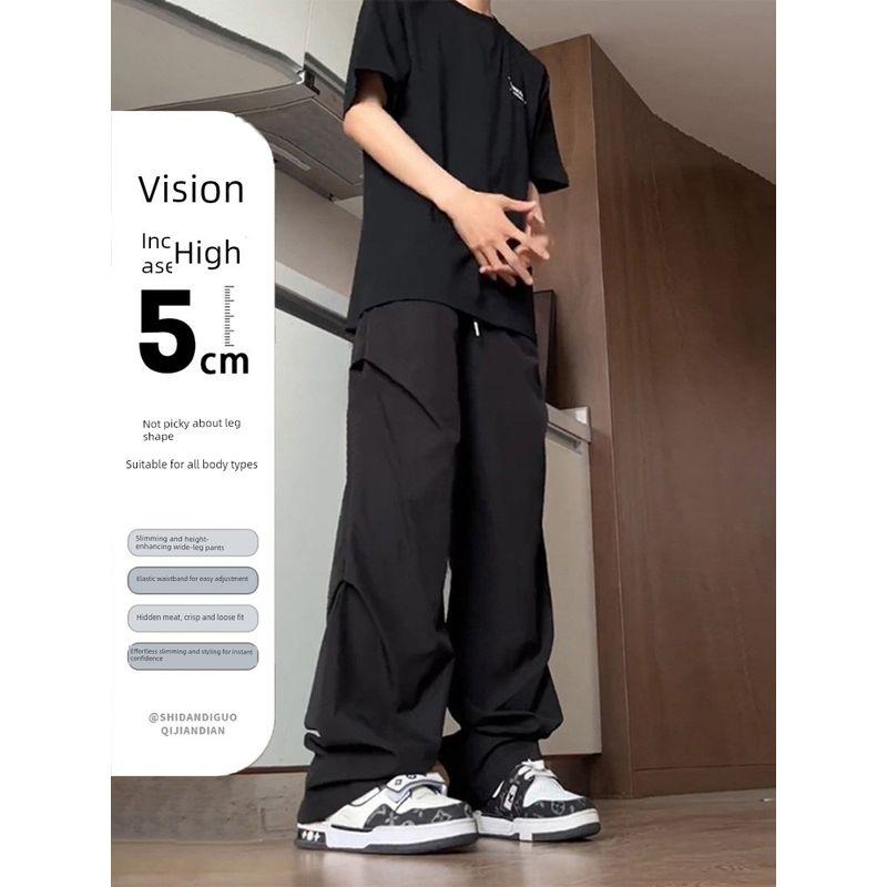 Black Stylish Pants for Women, Autumn Quick-Dry American-Style Parachute Cargo Pants, Loose Fit, Petite Yamamoto Pants