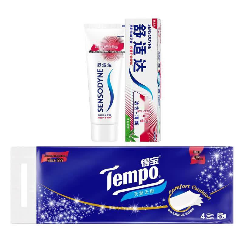 Sensodyne Toothpaste & Tempo Toilet Paper Bundle