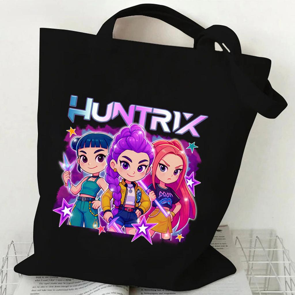 Hunters Surrounding Printed Canvas Shopping Tote Bag With Large Capacity