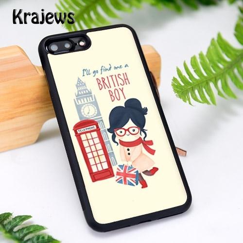 Krajews Telephone Box London Union Jack Phone Cases For iPhone 17 Air 16 15 14 Plus 11 12 13 Pro Max Cover Coque