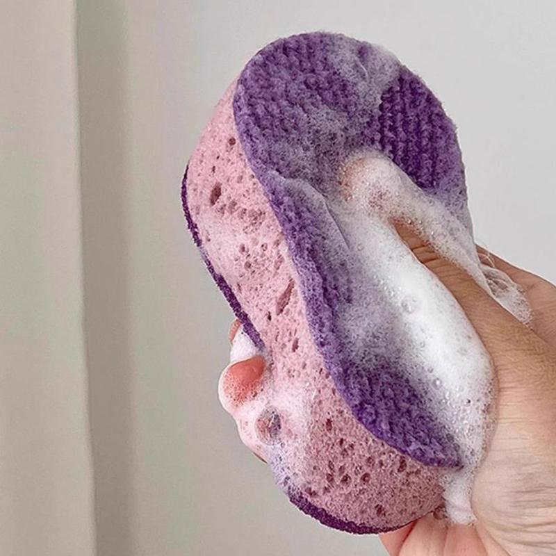 Thickened High-Density Colorful Sponge Scrubber - Double-Sided Oil-Proof Dishwashing Brush, Durable Kitchen Cleaning Pad