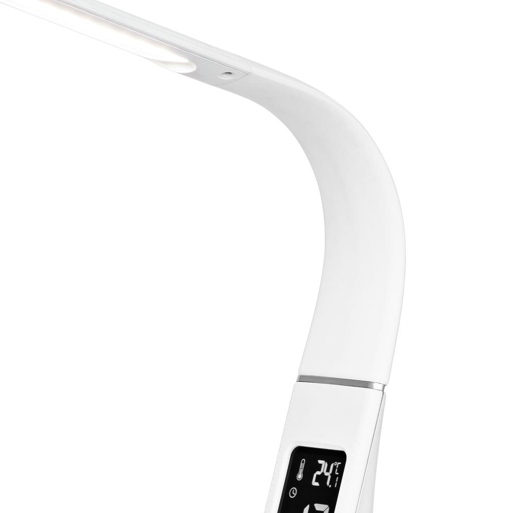 LED Desk Lamp Night Light Adjustable LCD Alarm Clock 7W USB Rebel