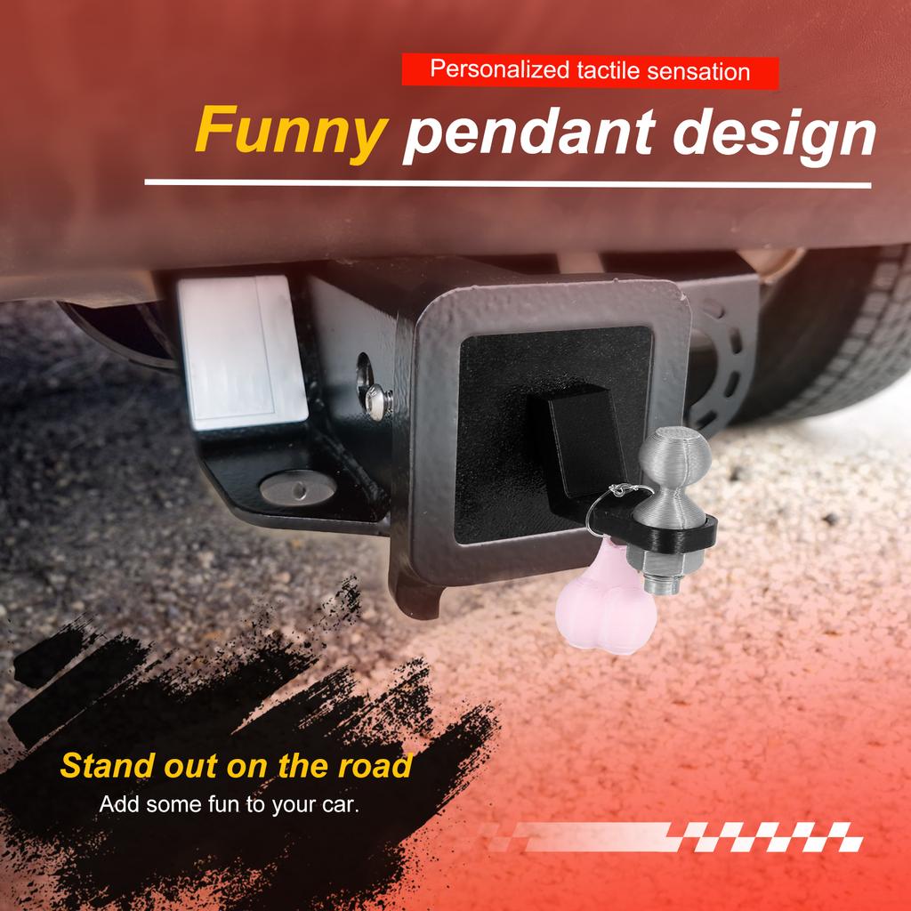 Funny Trailer Hitch Cover Novelty Trailer Hook Cover with Tiny Nuts Waterproof Plastic Towing Hitch Covers Personalized for Car
