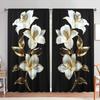 2pcs Luxurious and Gorgeous Lily Jewelry Curtains   Versatile Design Suitable for Any Style   Creating a Peaceful Living Space