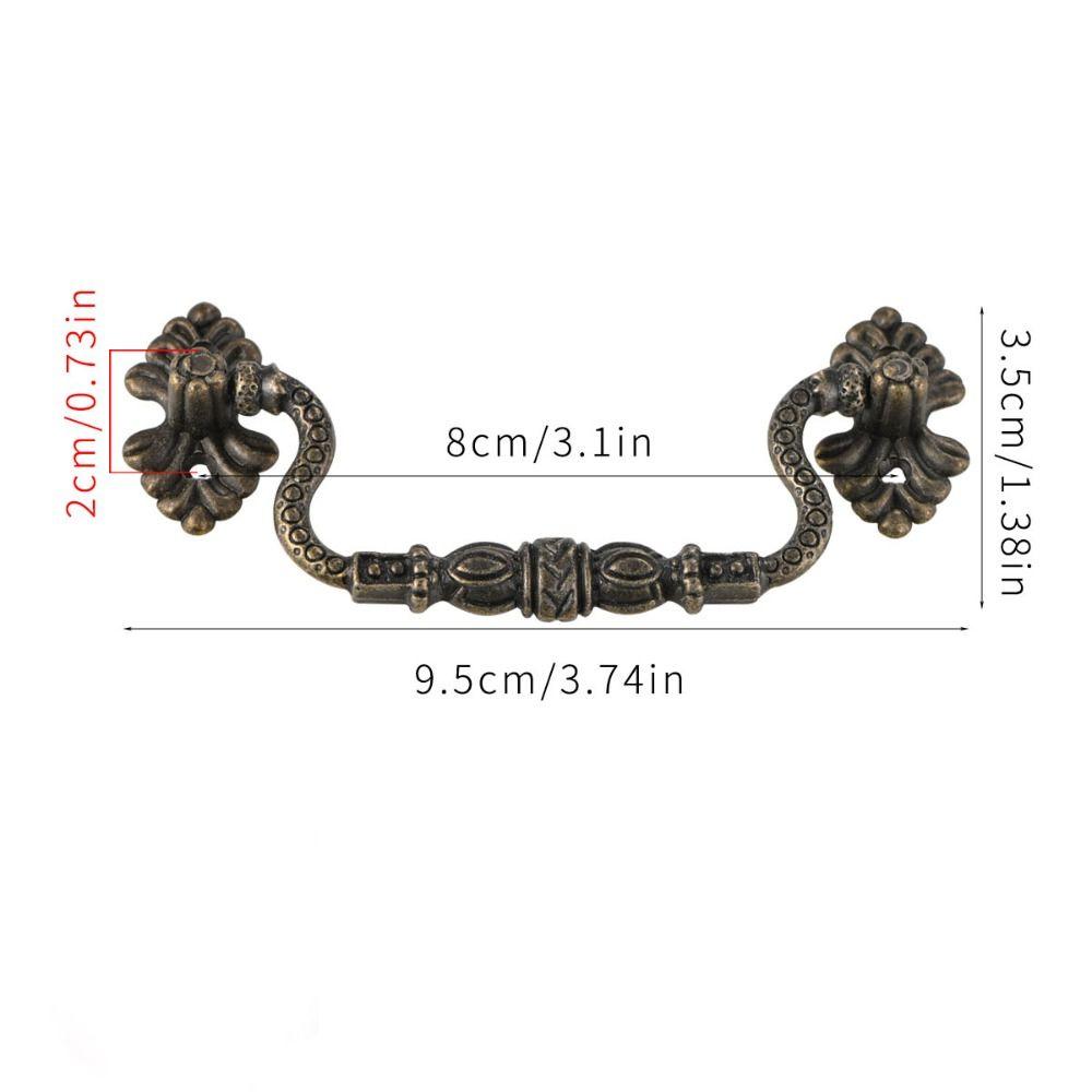 New Chinese Style Cabinet Pull Gold Cupboard Handle Antique Vintage Door Handle Wardrobe