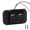 Quick Charge PD Type C Dual USB Ports Car Bus Charger Socket Adapter 12V 24V USB Power Panel with Swith For Marine Motorcycles