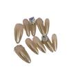 Wearing Armor Pure Handmade Manicure Finished Product Fake Nail Patch Nude Color Magic Mirror Powder French Flash Drill Wear Armor
