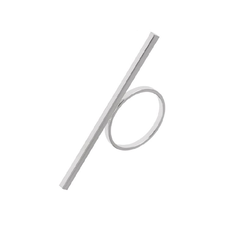 

Long Bar Metal Ring Modern Fashion Jewelry Simple Female Finger Accessories