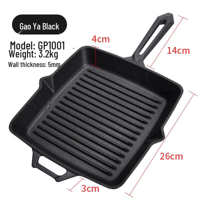 ZISIZ Non-stick Cast Iron Grill Pan