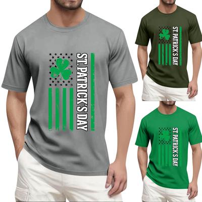 Men's  Popular T-shirt Printed Round Neck Short Sleeve T-shirt