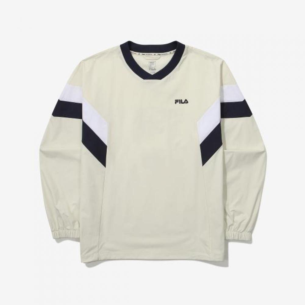 Fila Stretch V Neck woVen Sweatshirt Model SANDCREAM/105