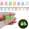 50Pcs Luminous Mini Resin Frogs Statue Miniature Small Frog Statue Moss Landscape Model Small Frog Garden Family Party Decor
