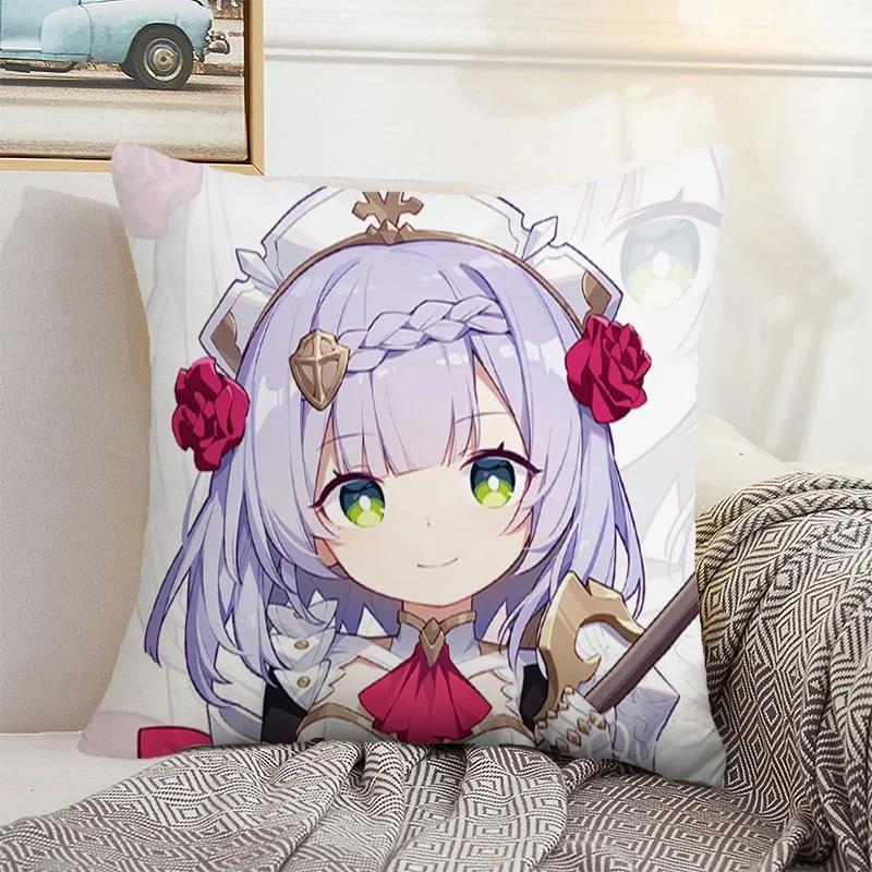 Genshin Impact Cushion Cover 45*45 Pillow Covers Decorative Sofa Cushions Pillowcase  Pillows Decor Home Pillowcases