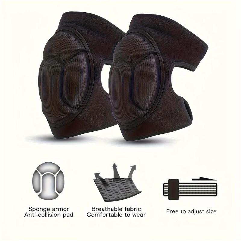 1pair Sports Anti-collision Sponge Anti-fall Knee Pads Football Basketball Fitness Roller Skating Protective Gear Anti-fall
