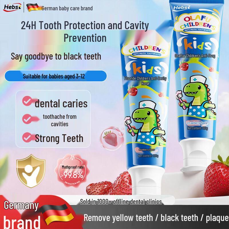 HEBST Kids Anti-Cavity Fluoride Toothpaste