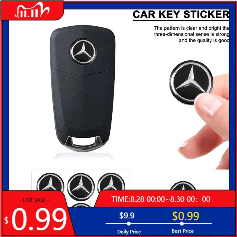 GLC GLB 2/5/10 Stück Auto Fernbedienung Schlüssel Aufkleber Aluminium Emblem Decal Für Mercedes Benz W206 W220 W210 W168 GLC W126 W140 W169 W177 W2