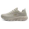 Comfortable Versatile Shock Absorbing Durable Low Top Casual Running Shoes Men Sneaker Gray Brown 118106-TPE
