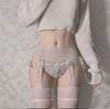 Black Lace Suspender Bodystocking: Sheer, Crotchless, Tempting White Silk for Women