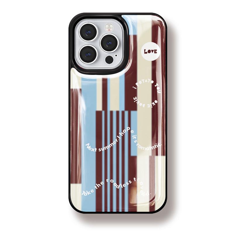 Zhitai iPhone 15 Hard Shell Case with Stripes, Compatible with iPhone 12 To 14/13 Pro & Huawei Mate 60.