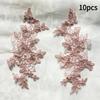 10Pcs Floral Lace Applique Pair Embroidery Flower Patch Sew On Lace Motif For Wedding Dress Garment Decoration