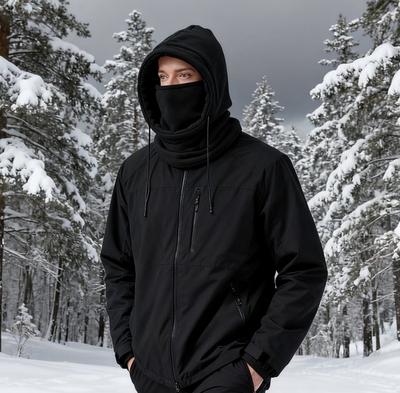 Unisex Winter Sturmhaube Strickmütze - Winddichte Maske mit Kordelzug, Motorradfahren Kopfbedeckung Warme Strickmütze Kaltes Wetter
