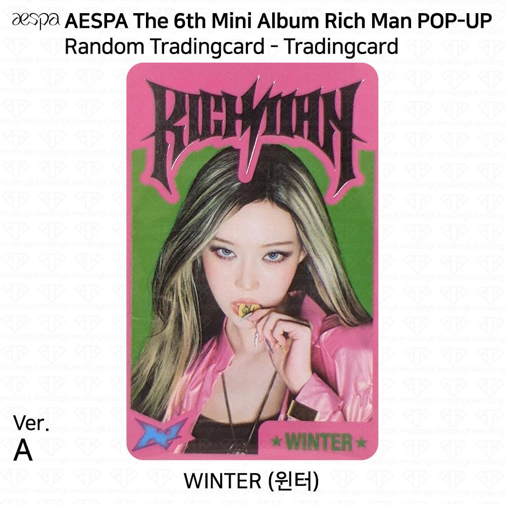 aespa O 6º Mini Álbum Rich Man POP-UP MD Cartão Colecionável Aleatório KPOP K-POP