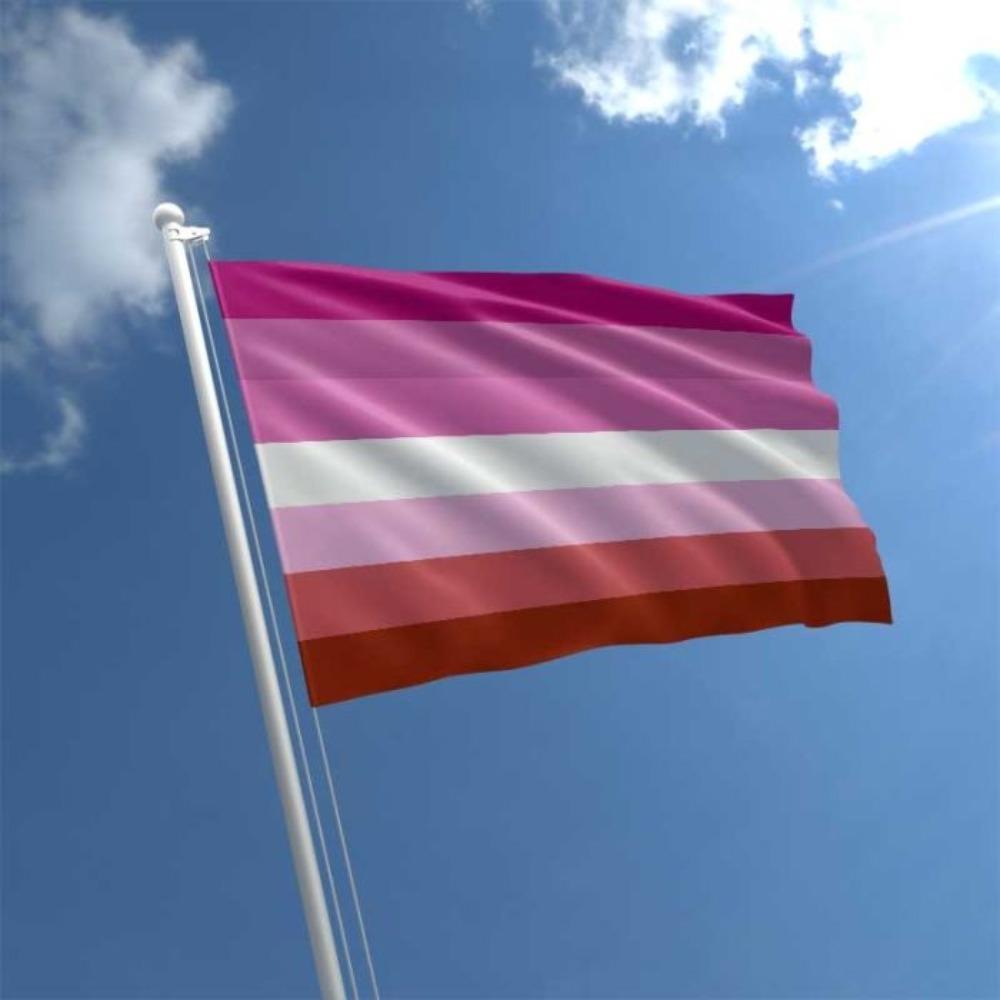 3 Styles 90*150cm (3*5ft) Lesbian Flag (without Flagpole) LGBTQ+ Pride Month Outdoor Garden Decoration