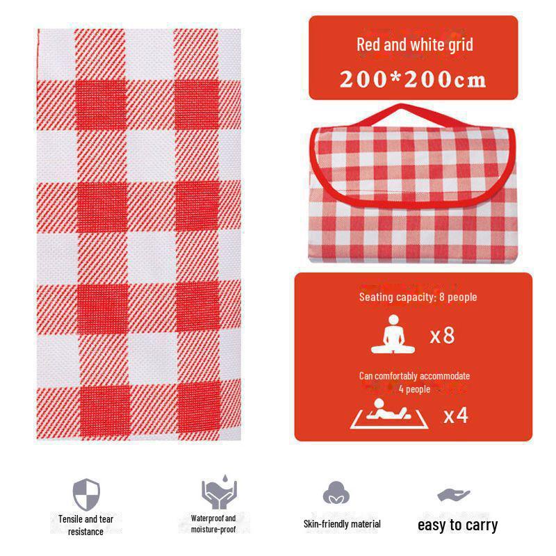 Waterproof Outdoor Picnic & Camping Mat - Moisture-Proof, Thickened, Portable, with Storage for Spring Outings