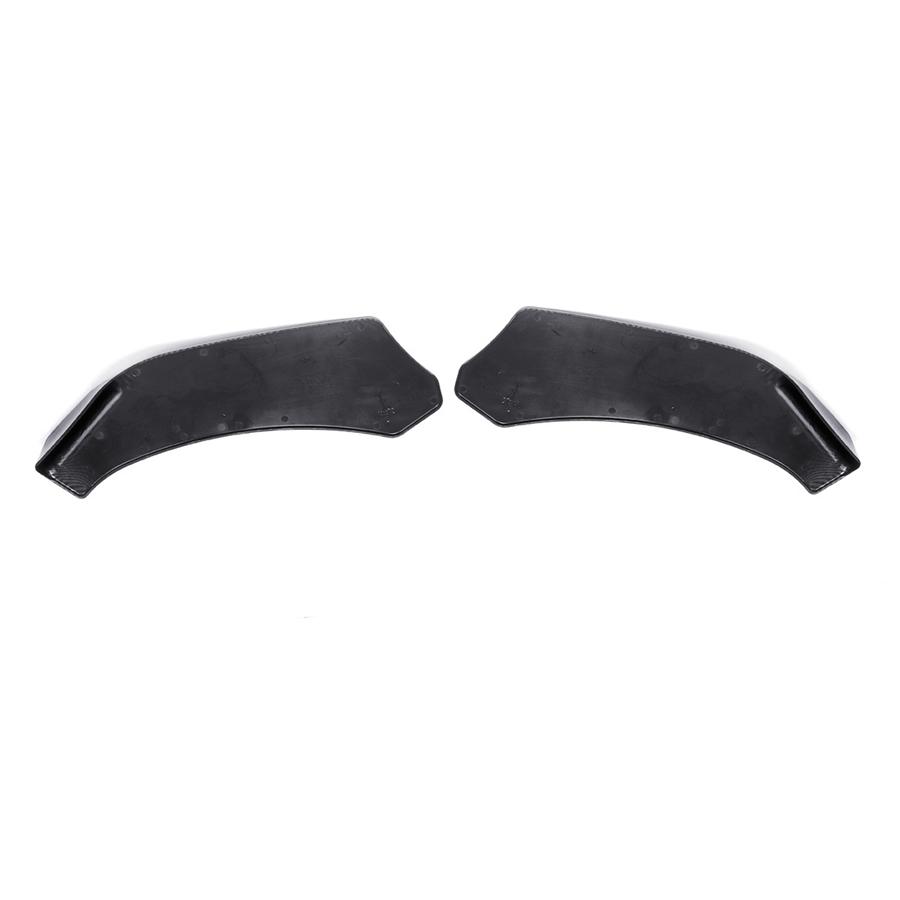 2Pcs Carbon Fiber Look Car Front Bumper Splitter Lip Body Protector Diffuser Kit