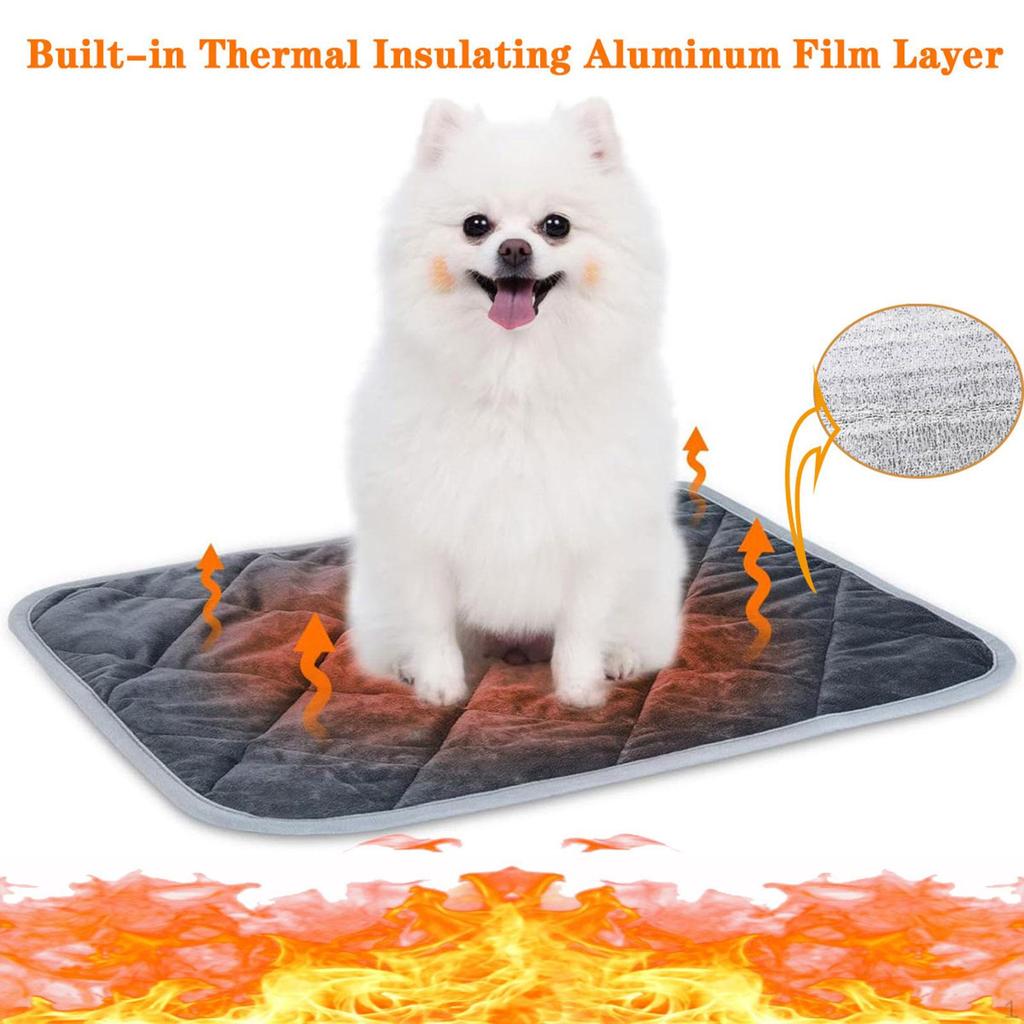 Self Heating Pets Pad Warming Dog Crate Animals Kitty Cage Security Soft Sleeping Mat Thermal
