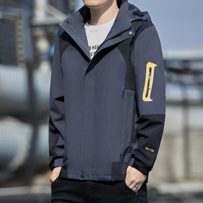 Весенняя новая повседневная куртка мужская весенняя трендовая водонепроницаемая куртка для активного отдыха мужская одежда M