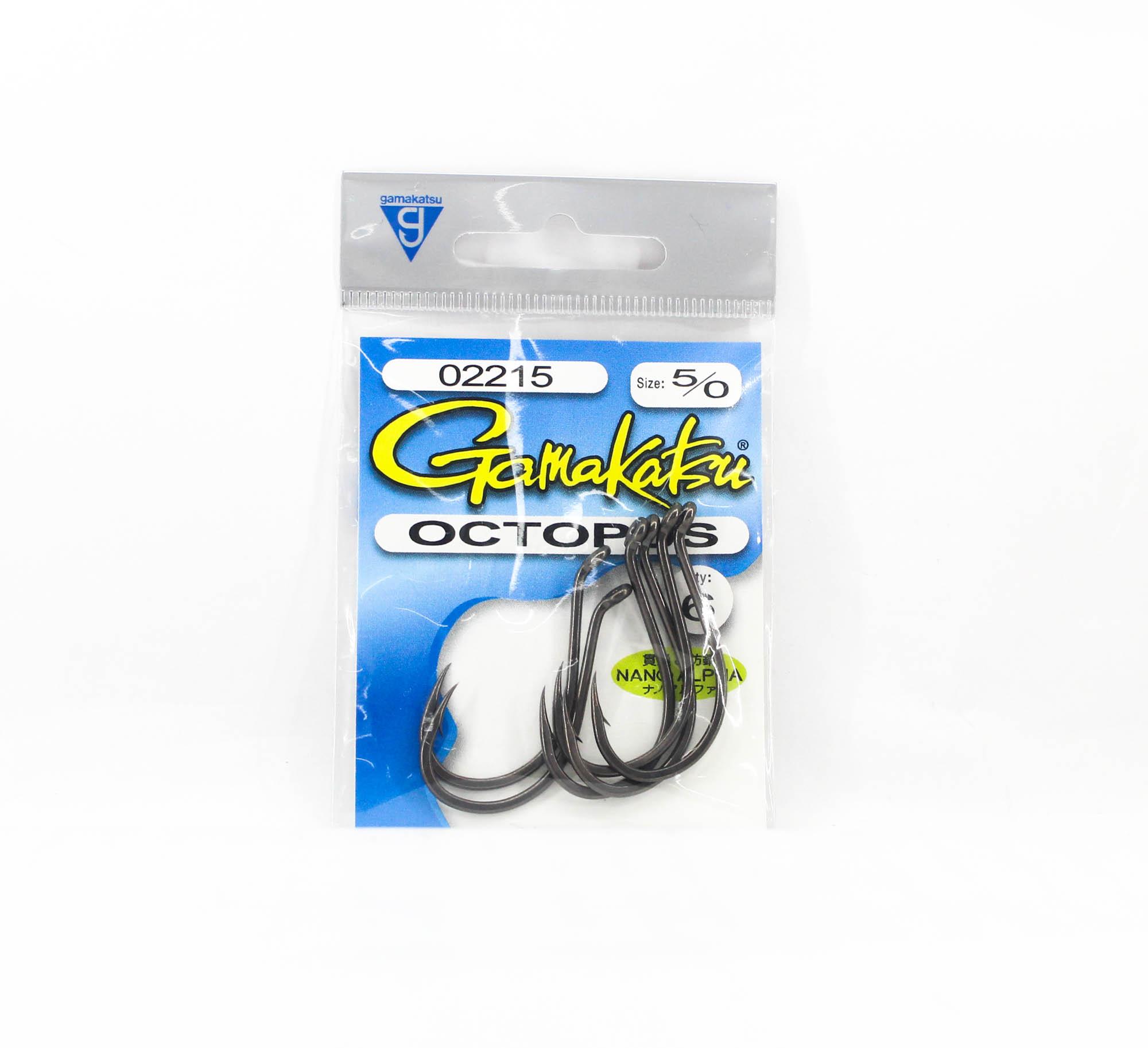 Gamakatsu Octopus Hook Nano Alpha Size 5/0, 6 Per Pack (5117)