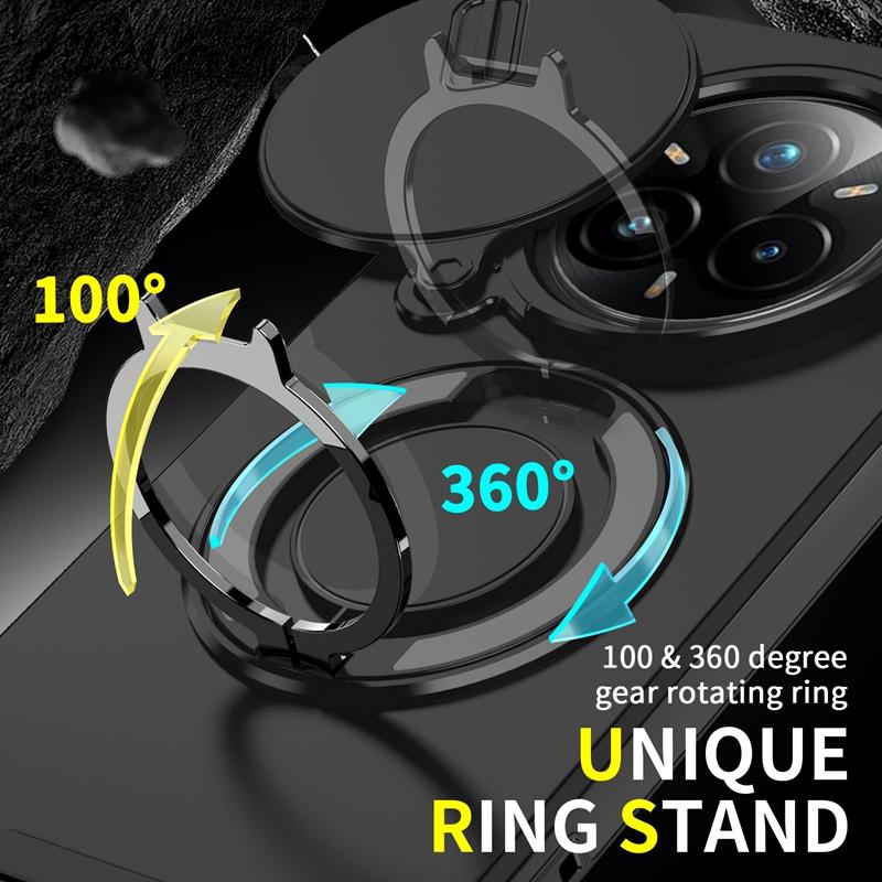 Armor Funda For OPPO Realme 14 Pro 5G Slide Camera Lens Protection Ring Stand Back Cover For Realme 14 Pro+ Plus Capa