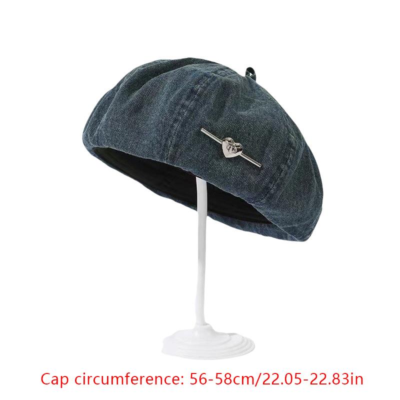 1Pieces Harajuku Retro Denim Berets Caps For Women Spring And Summer Travel Sunscreen Versatile Fashion Mountaineering Scarf