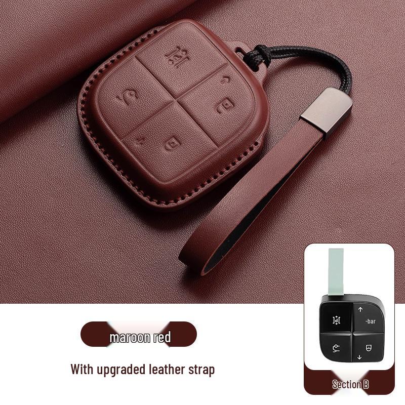 Lynk & Co 08 Key Case: High-End Genuine Leather Shell for Men & Women