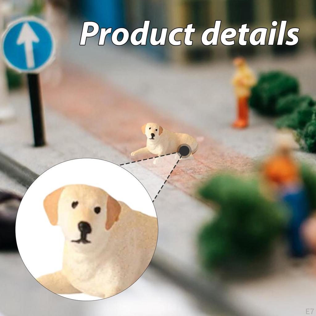 1/64 Miniature Animal Model Painted Realistic Scene Decor for DIY