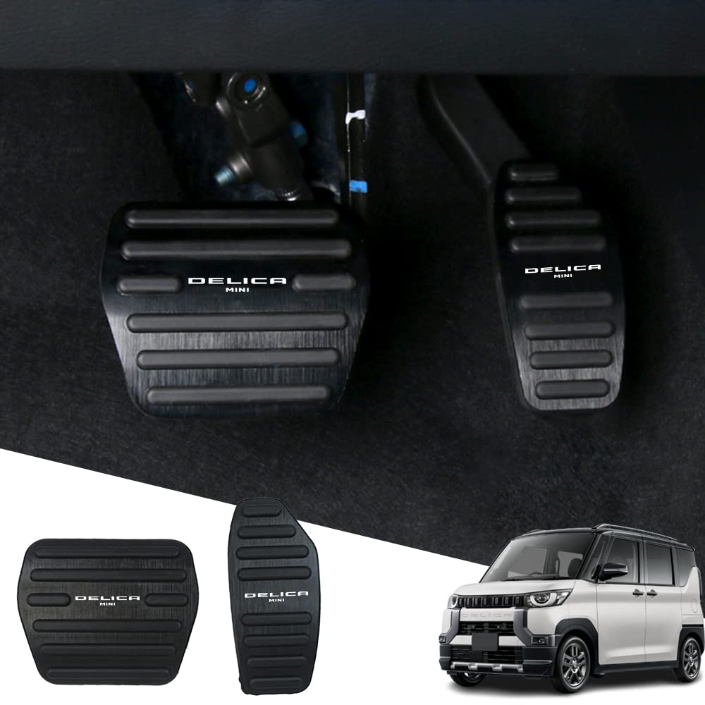 Hearsheng Aluminum Alloy Foot Pedal Covers for Mitsubishi New Delica Mini and B3 Series 2023 Customise your interior with these and No drilling or