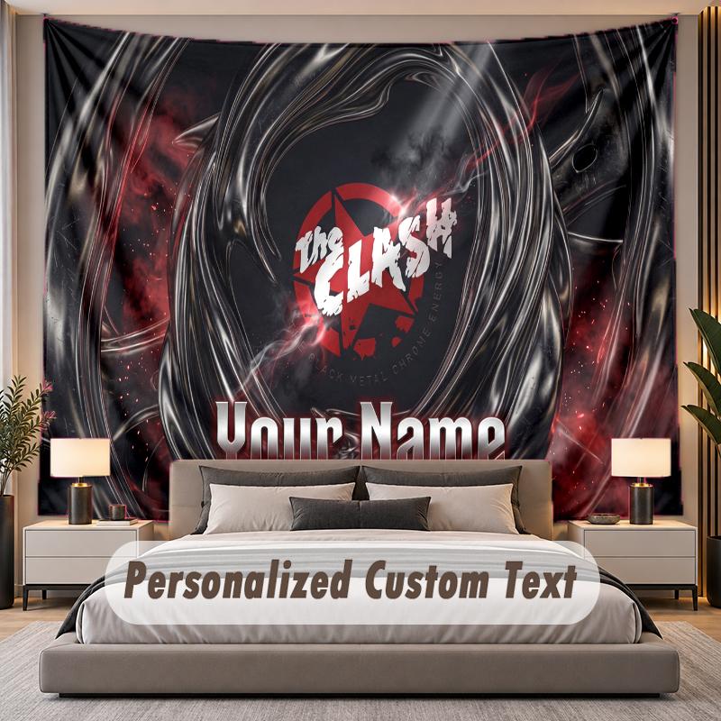 Custom Name Text Tapestry The Cure Personalized Polyester Wall Tapestry For Bedroom And Room