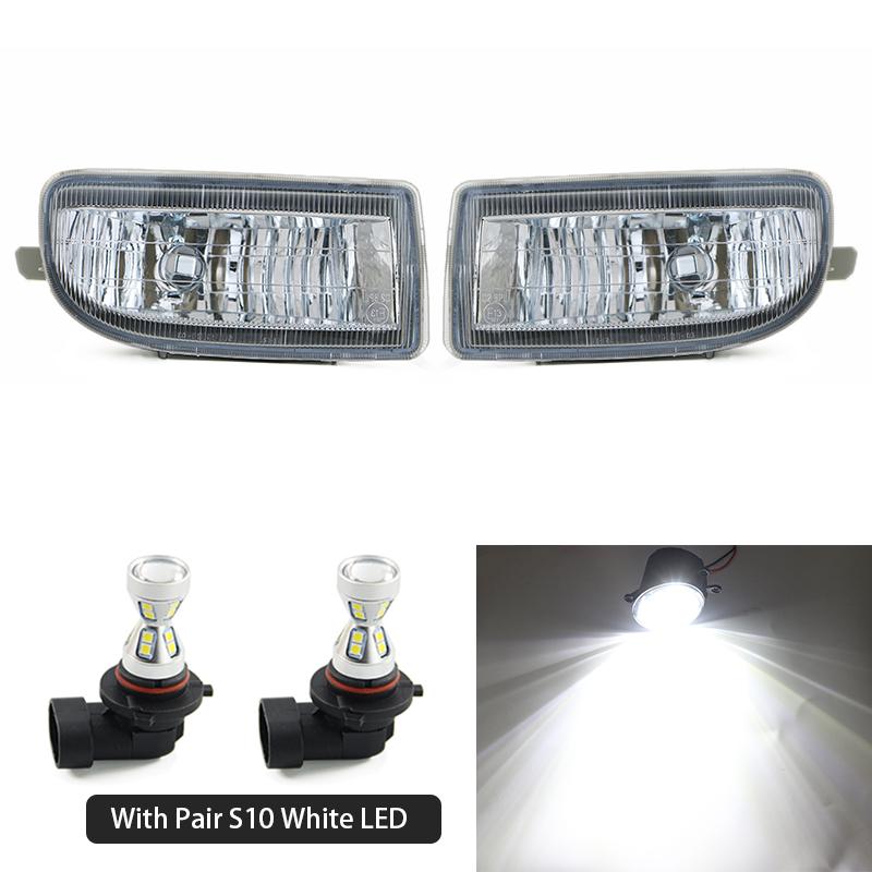 

Комплект лівого та правого протитуманних фар для Toyota Land Cruiser 100 LC100 FJ100 1998 1999-2007 Передній бампер Протитуманне світло 81221-60042 Pair With LED S10